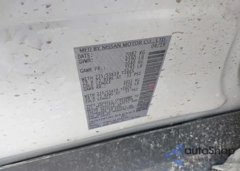 2019 Nissan Rogue Sl from USA, damaged, VIN 5N1AT2MT3KC816547